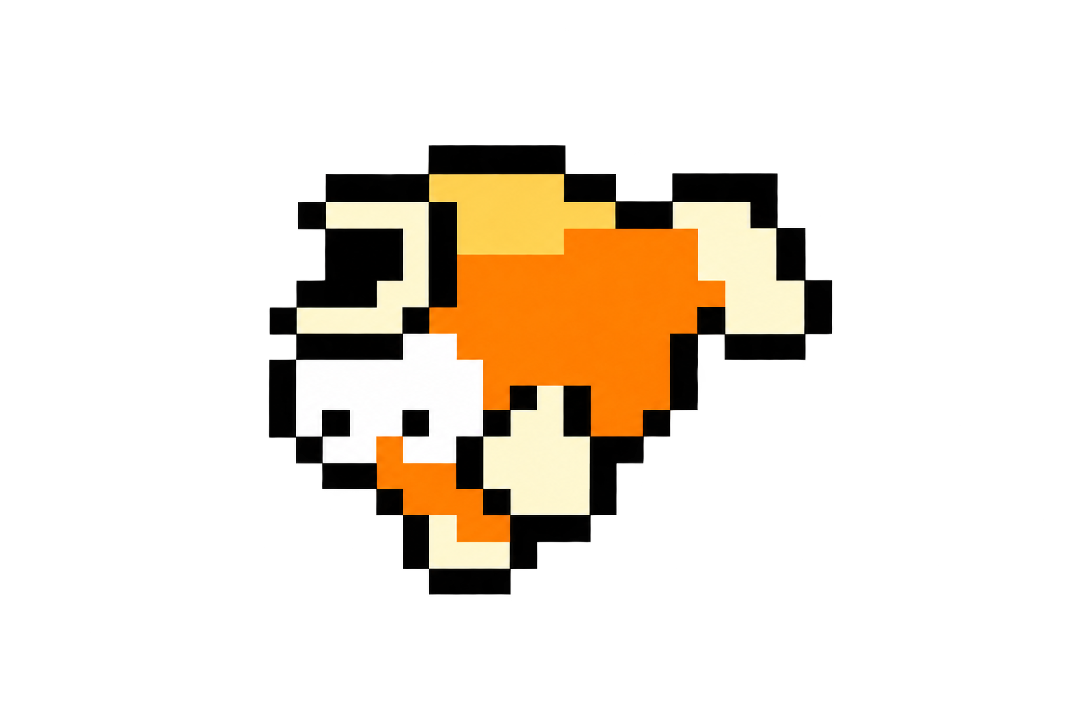 Original pixel-art goldfish graphic from Bellies Up
